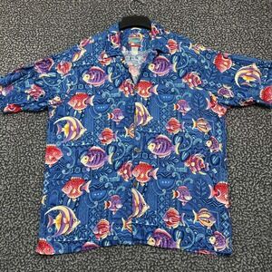 Vintage Joe Kealoha's Shirt Men Large Hawaiian Button Up Short Sleeve Collared L